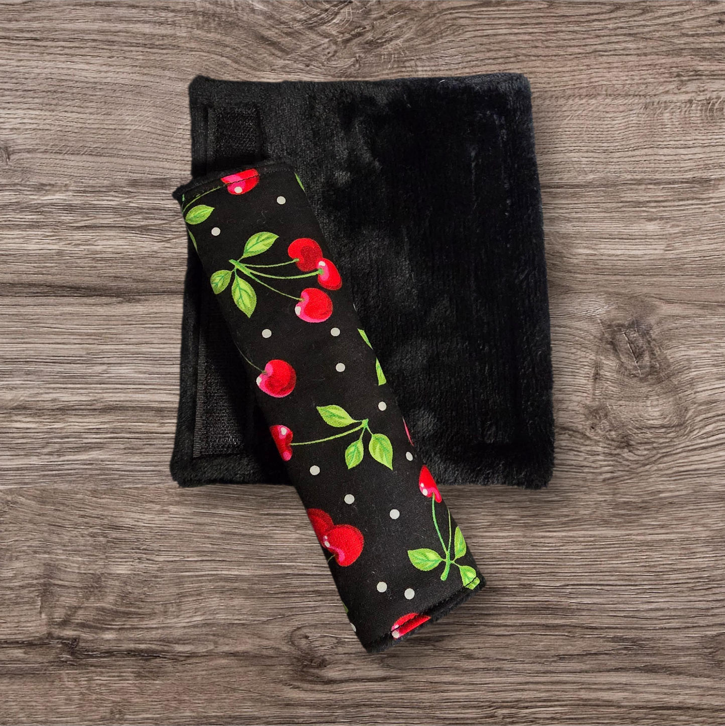 Cherry Seatbelt Covers (reversable)