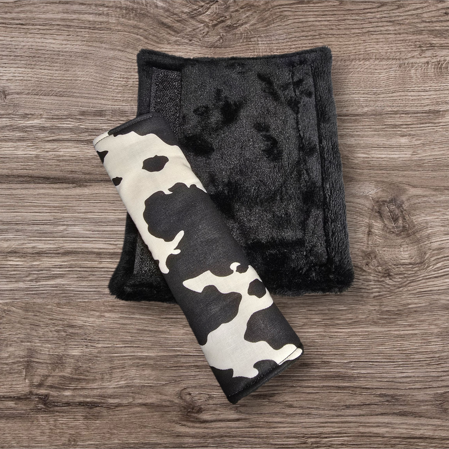 Cow print Seatbelt Covers reversable