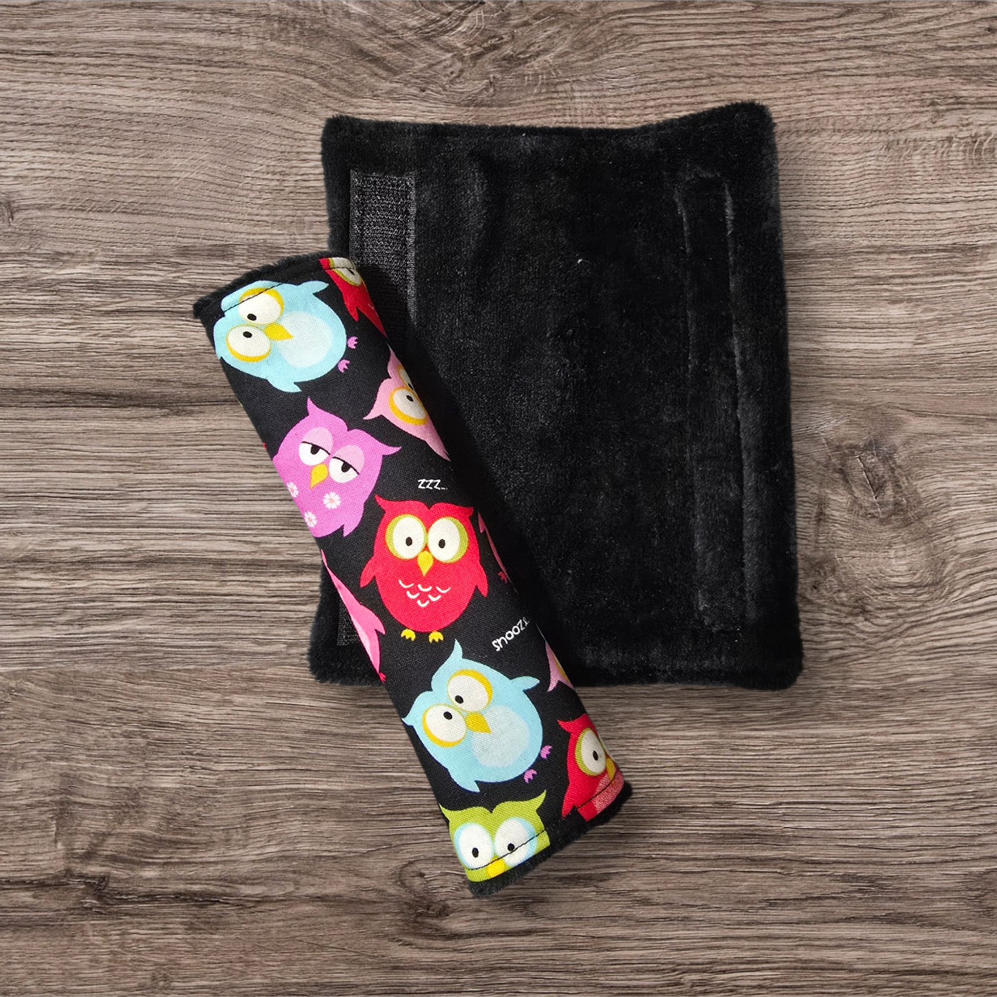 Owls Seatbelt Covers Reversable