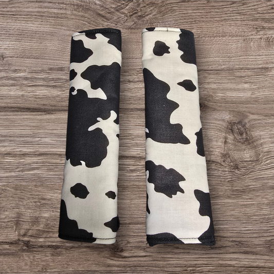 Cow print Seatbelt Covers reversable