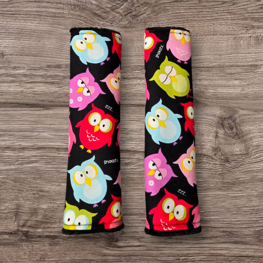 Owls Seatbelt Covers Reversable