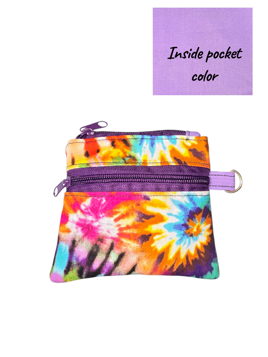 Tie dye Keychain wallet